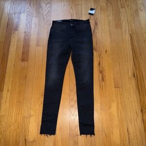 Joes Jeans The‎ Icon Ankle 26 Black Skinny Ankle Raw Hem Flawless Womens New